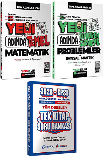 Yediiklim Yayınları Yedi Adımda Temel Matematik Temelden Zirveye Problemler -...