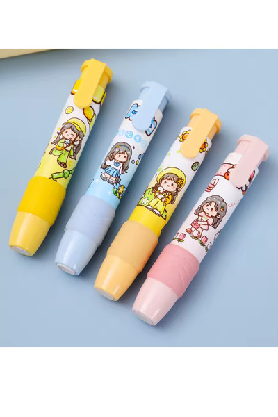 NaSaDAN Pastel Kids Basmalı Otomatik Silgi – Kalem Tipi Çocuk Silgisi (TEKLİ)