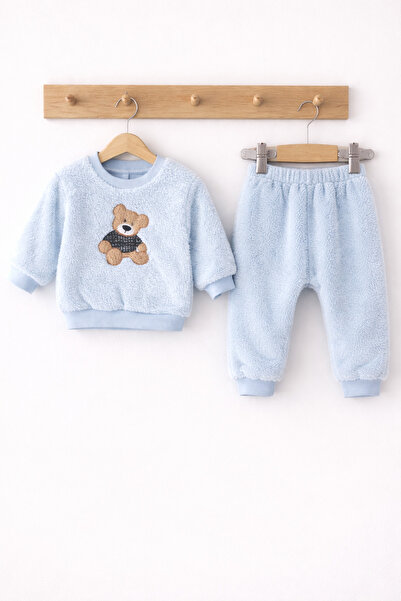 bebeksy Welsoft Plush Teddy Bear Printed Baby Boy Set (6-18 Months)