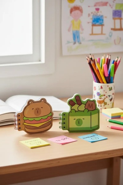 Miniso Pişirme Serisi Figürlü Telli Not Defteri- Mimi Bara