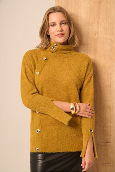 Kalite Giyim kolu yıtmaçlı modelli triko kazak