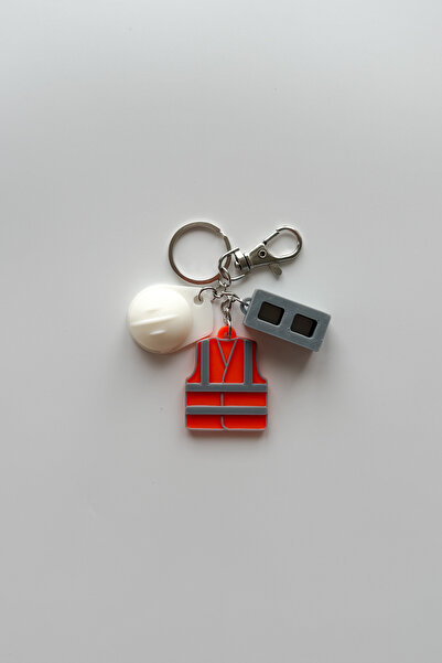 sin istanbul سلسلة مفاتيح فضية من كونستركتور، زينة للحقائب