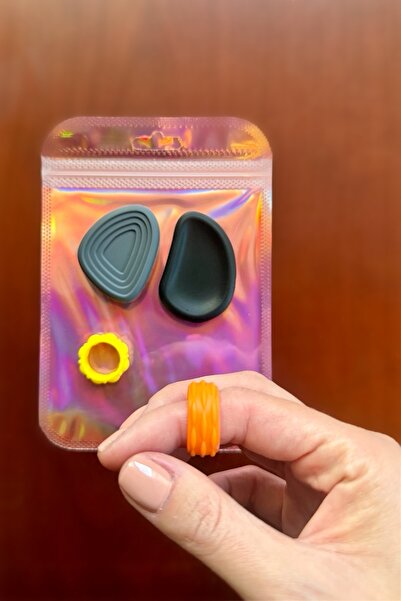 Metanoyaco Stres Azaltıcı Yüzük ve Dokulu Parmak Oyuncağı (Silikon)