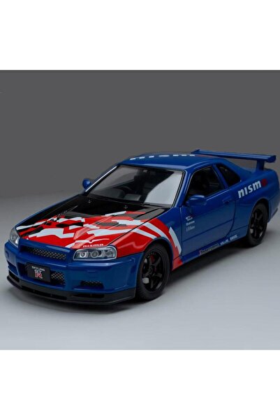 HOBBİEZ WORLD Nissan Skyline GT-R R34 Nismo Edition Mavi 1/24 Model Araba