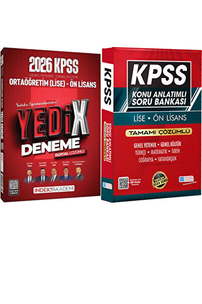 İndeks Akademi Yayıncılık 2026 KPSS Lise Ortaöğretim Ön Lisans YEDİX 7 Deneme...