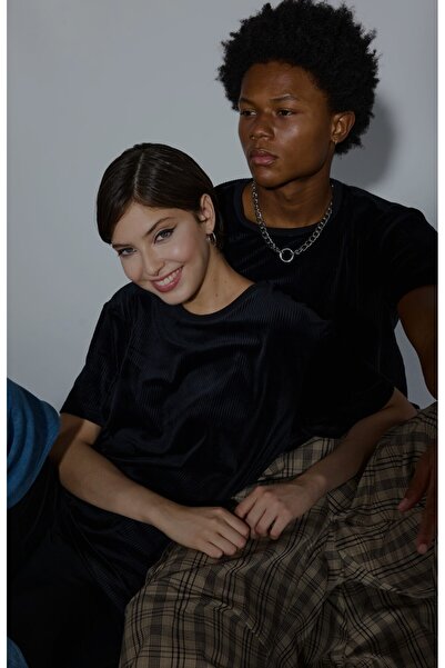 YOURTURN Tricou unisex din catifea