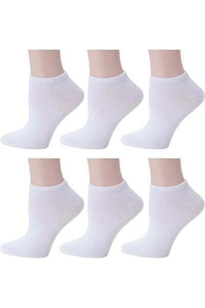 Scarpebutik 6 Pairs of Combed Cotton Stitch-Free Summer Women's Booties Socks