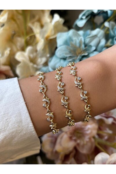 Ceso Accesories Zarif İşçilikli 14K Altın Kaplama "Balık" Model Bileklik