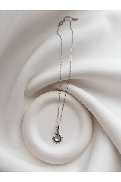 Minne Jewelry-Accessory Steel Chain Necklace - Sun Necklace - Steel Chain Sun...