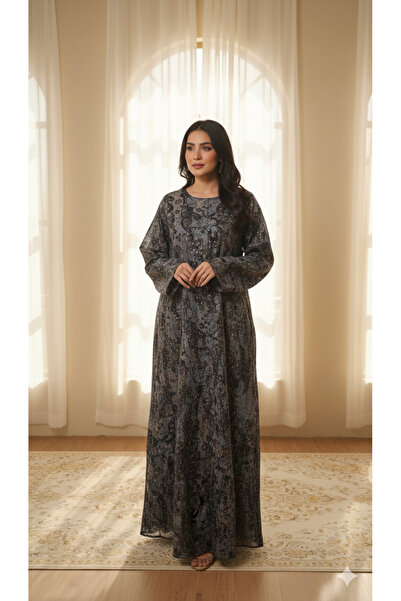 Maison Emarat All Over Embroidered Sequined Jalabiya