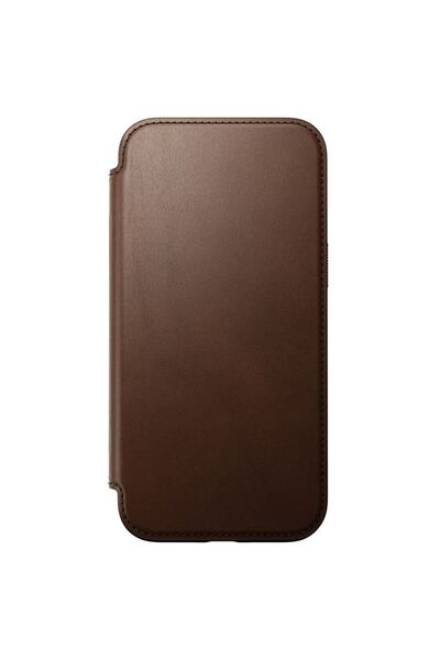 Nomad Leather Folio MagSafe for iPhone 16 Plus - Brown