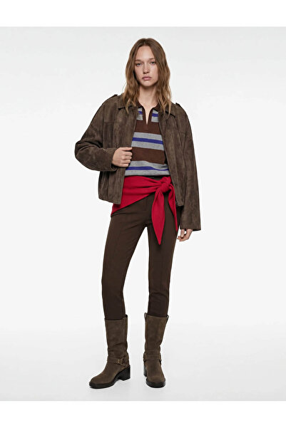 Koton Slim Fit Cotton Brown Women's Tights 6Wal40137Ik