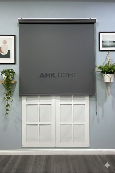 AHK Bag Beauty AHK Home Stor Perde Ithal Mat Polyester Antrasit GRİ Kaliteli ...
