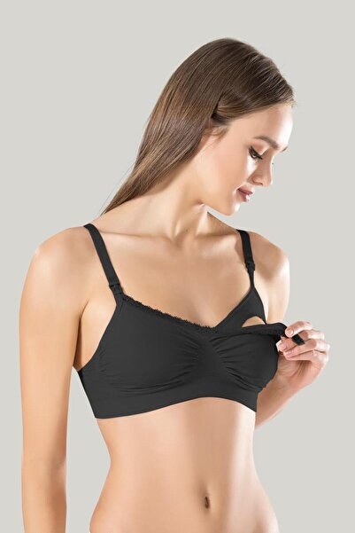 PERLMUTT Σουτιέν θηλασμού Mother Black με λαιμόκοψη σε σχήμα V |   Φυσική Υπο...