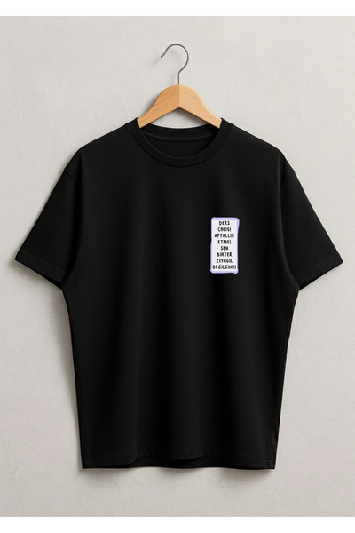 LORVEX Don'T Be  Writing Printed Oversized Unisex Cotton Tshirt - T-Shirt