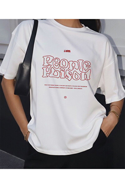 LORVEX People Poison Printed Oversized Unisex Cotton Tshirt - T-Shirt