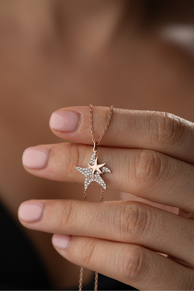 Silvano Jewelry 925 Ayar Gümüş Deniz Yıldızı Kolye