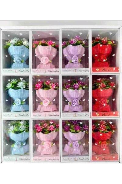 OEM Valentine's Day: Flower bouquets 12/set Multicolor made of foam roses, in...