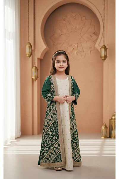 Maison Emarat Girls Embroidered 2 Piece Fusion Set