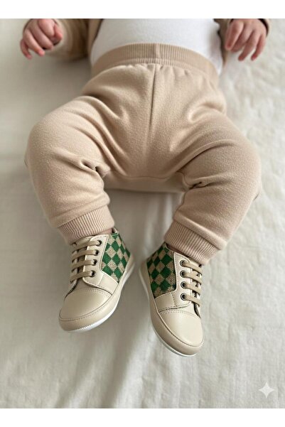 Numix Baby Kids أحذية جلدية أصلية منقوشة، نعل غير قابل للانزلاق، أحذية مرنة ل...