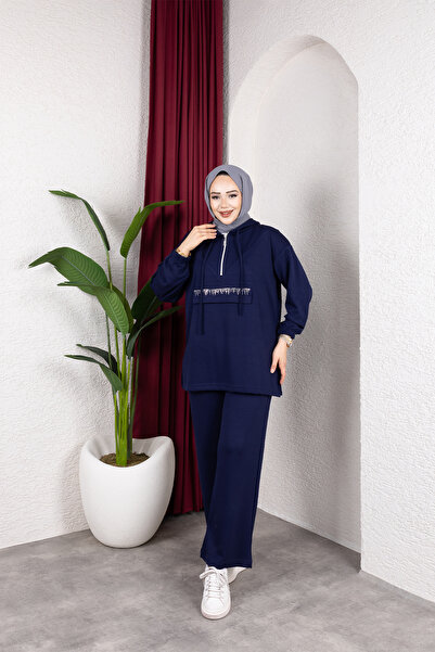 HİRA LİFE FASHİON Жіночий одяг для мусульманок з блискавкою, кишенями з камін...