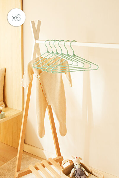 Ocean Home Textile 6 قطع من شماعات ملابس الأطفال المصنوعة من المعدن المغطى با...