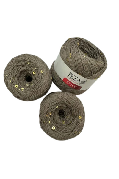 Feza Dior Pullu İnce Örgü İpi (2 Adet) – %75 Pamuk %25 PES, 100 g / 310 m, Şa...