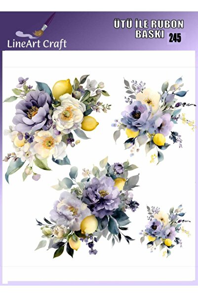 LİNEART Ütü ile Rubon Baskı Transfer No:RB245-30x30cm