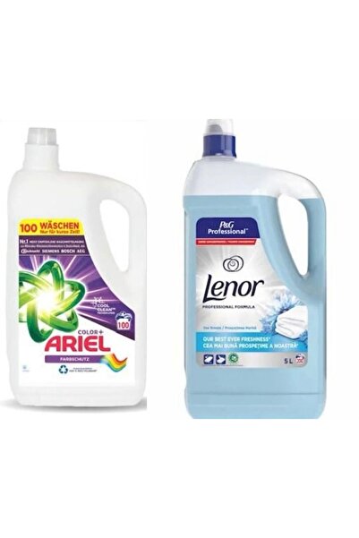 Ariel Pachet detergent rufe Universal 5L + balsam Lenor Profesional 5L