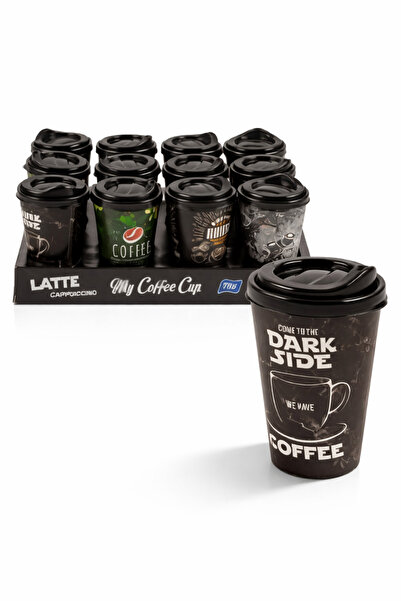 Funny Life 6'lı Kahve Bardağı Seti Coffe 400 ml Yeniden Kullanılabilir Mug Te...