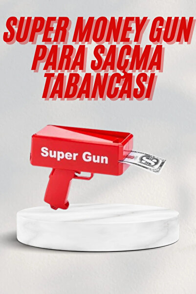 shopwave Kırmızı Parti Oyuncağı Para Saçma Fırlatma Tabancası Makinesi Super ...