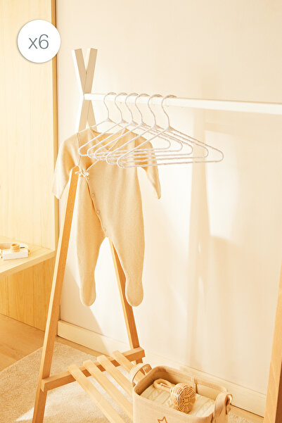 Ocean Home Textile 6 قطع من شماعات ملابس الأطفال المصنوعة من المعدن المغطى با...