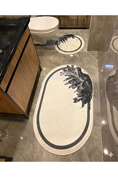 MyDecoRoom مجموعة سجادة حمام مزخرفة مضادة للحساسية وقابلة للغسل في الغسالة وم...