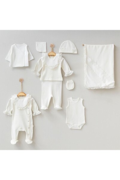 LisaLoom 10-Piece Organic Hospital Discharge Set, Embroidered, 100% Cotton, N...