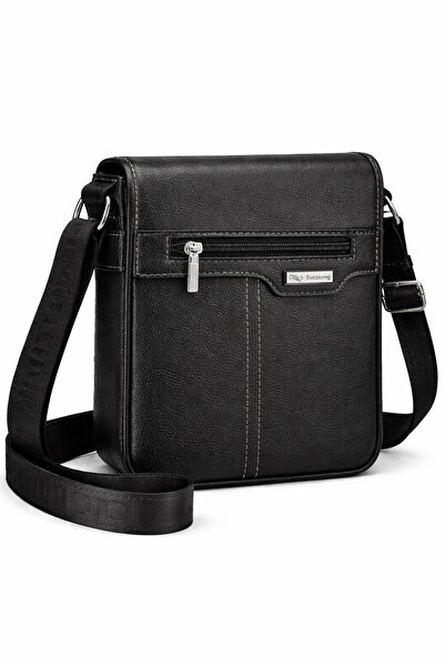 Blue Burry Men’s Crossbody Shoulder Bag | PU Leather Travel Messenger Bag wit...