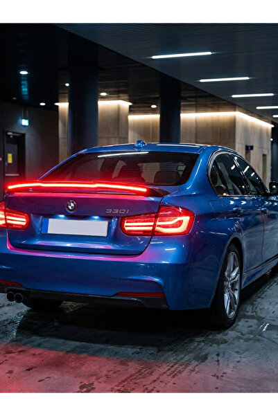 kcr oto Premium 120 cm Kayar Ledli Karbon Spoiler – Universal Bagaj Üstü Esne...