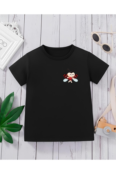 CDA Premium džepna crna unisex dječja bubamara T-shirt