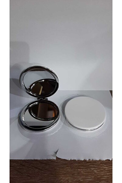 Skygo White Color Magnifying Pocket Mirror Round