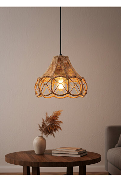 Kalkan elektrik Dokuma Halatlı Avize