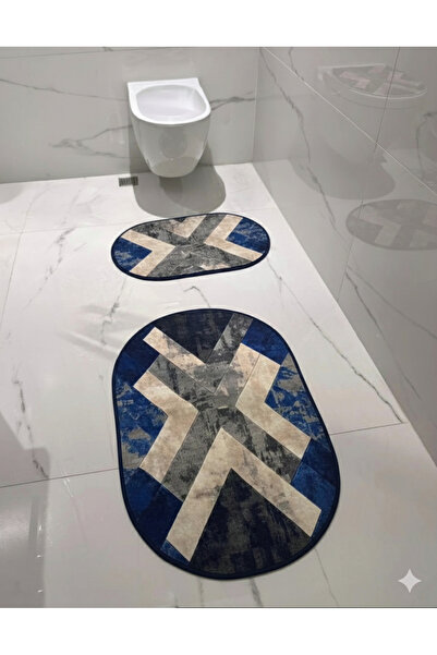 MyDecoRoom مجموعة سجادة حمام مزخرفة مضادة للحساسية وقابلة للغسل في الغسالة وم...