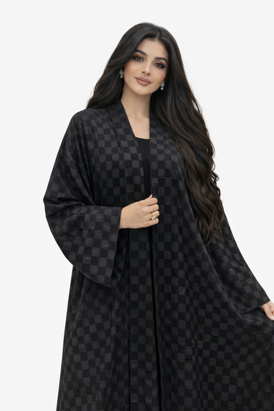 NN01 An abaya made of fabric with a soft and elegant pattern, delivered with ...