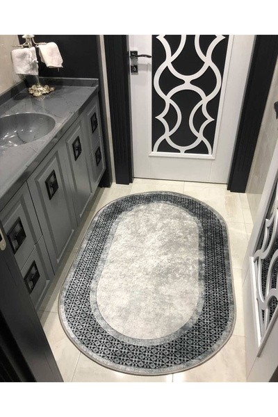 MyDecoRoom Makinede Yıkanabilir Kaymaz Taban Antialerjik Dekoratif Banyo Pasp...