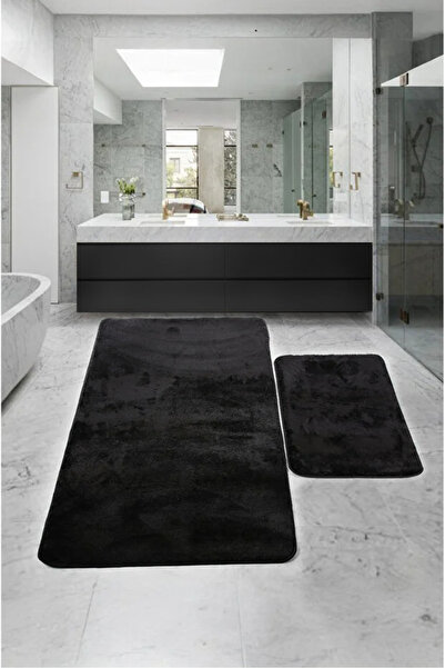 lohusahamile Black Large Size Non-Slip Absorbent Soft Machine Washable Double...