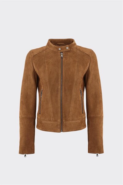 Elle Shoes Taba Deri Kadın Ceket