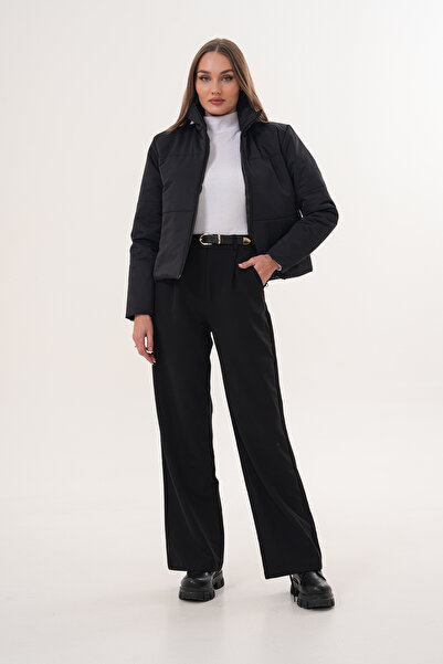 By BAYANA معطف نسائي مقاوم للماء مع جيوب من القماش