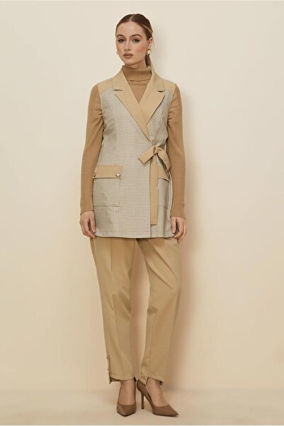 Alvina Pantolonlu Kazayaği Desenli̇ Takim 46232-1