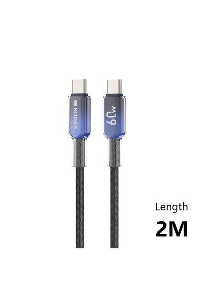 Kodak كابل شحن سريع من النوع C إلى النوع C بقوة 60 واط، متوافق مع أجهزة iPhon...