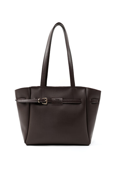 SHAKA Brown Color Shk265 Faux Leather, Single Compartment with Zipper, Belt D...