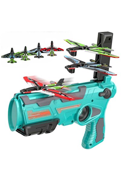 Generic ألعاب طائرات للأولاد من عمر 4 إلى 6 سنوات، طائرة مزودة بمنجنيق مع 4 ط...