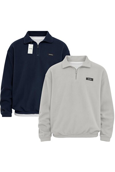 pandy 2'li Paket Unisex Standart Fit Rahat Kesim Tüylenme Yapmayan Soğuk Geçi...